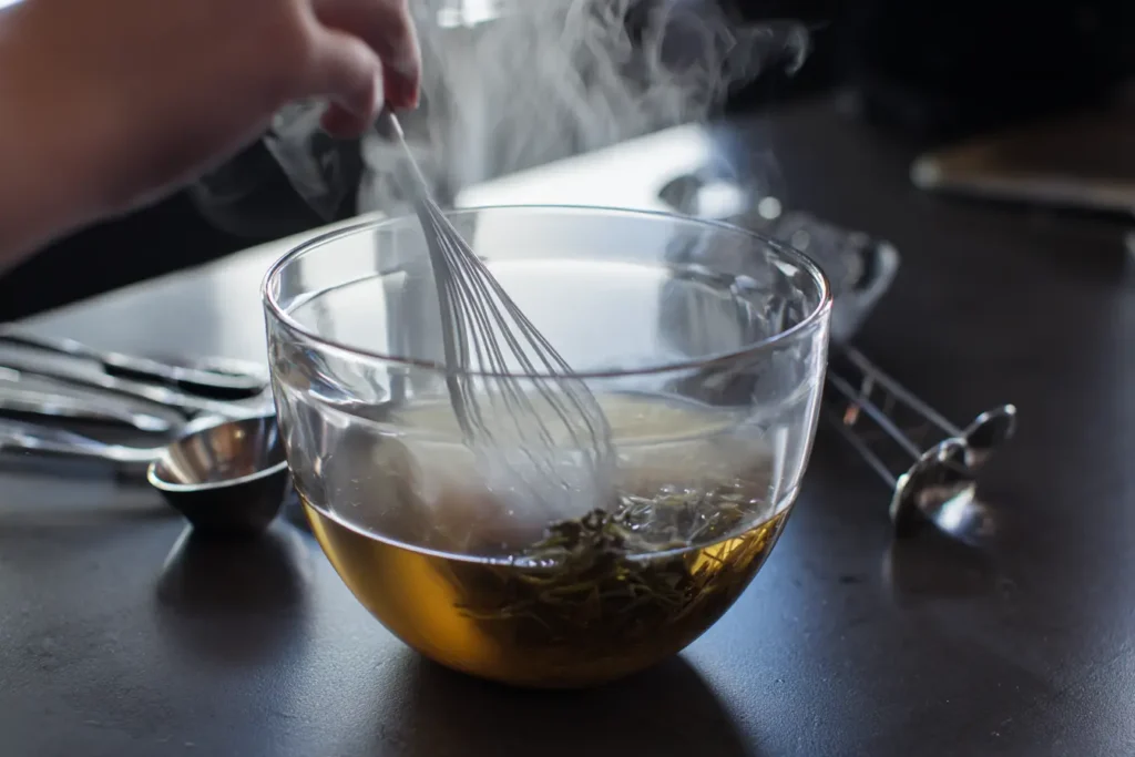 Bariatric Gelatin Recipe: Unique, Comforting Weight-Loss Treat 1 Bariatric gelatin recipe gelatin powder whisked into herbal tea process