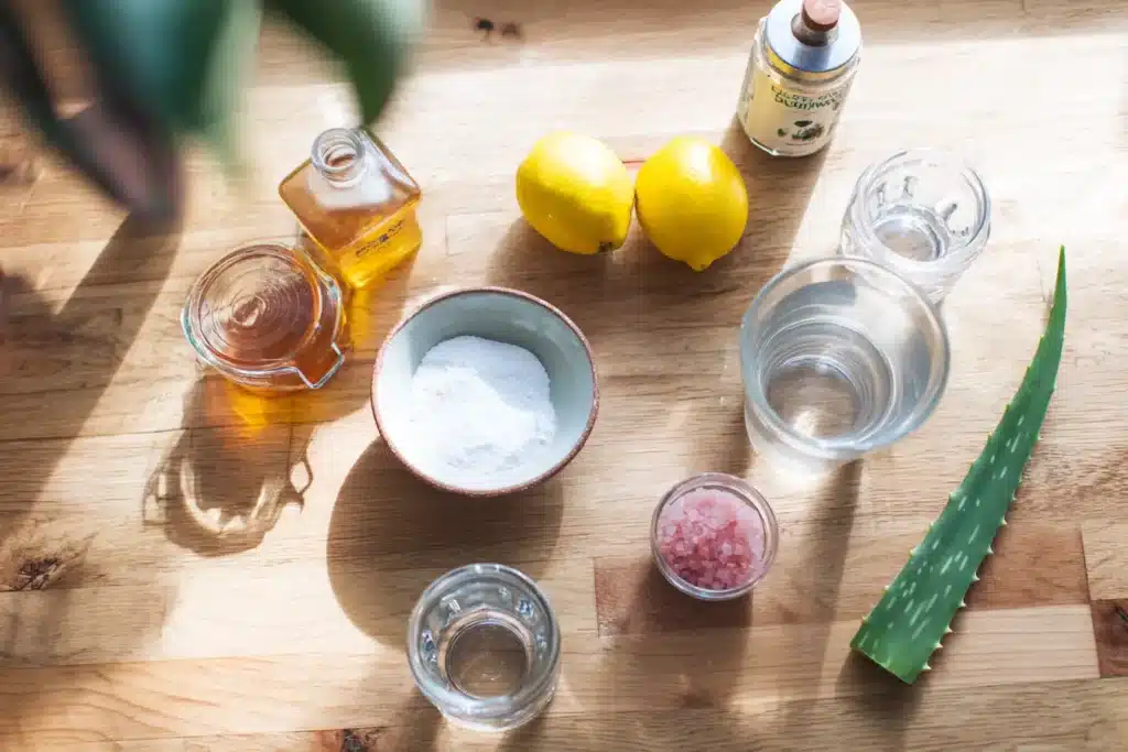 The Ultimate Baking Soda Trick Recipe: A Simple Wellness Hack 1 baking soda trick recipe ingredients on wooden kitchen table