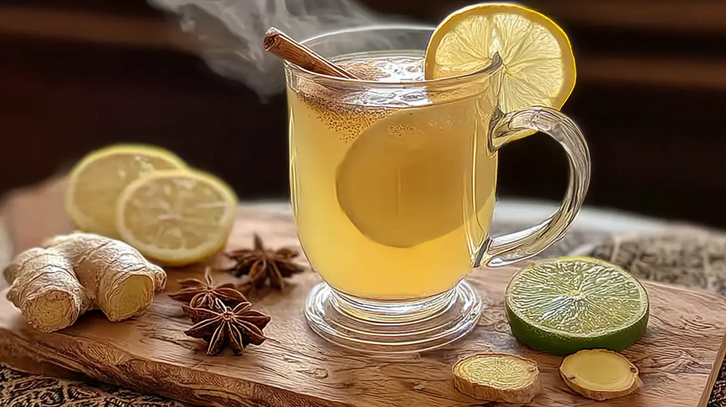 Honey Trick Recipe drink with lemon, ginger, and honey